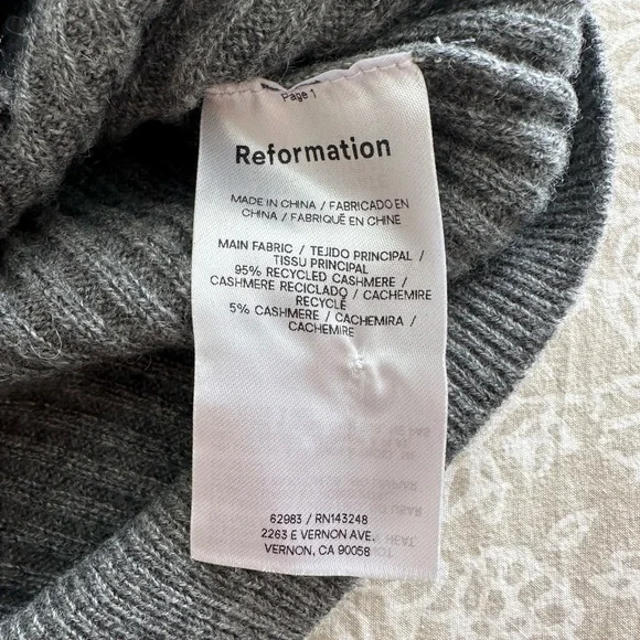 Reformation Cashmere Ribbed Cardigan - Picture 3 of 4